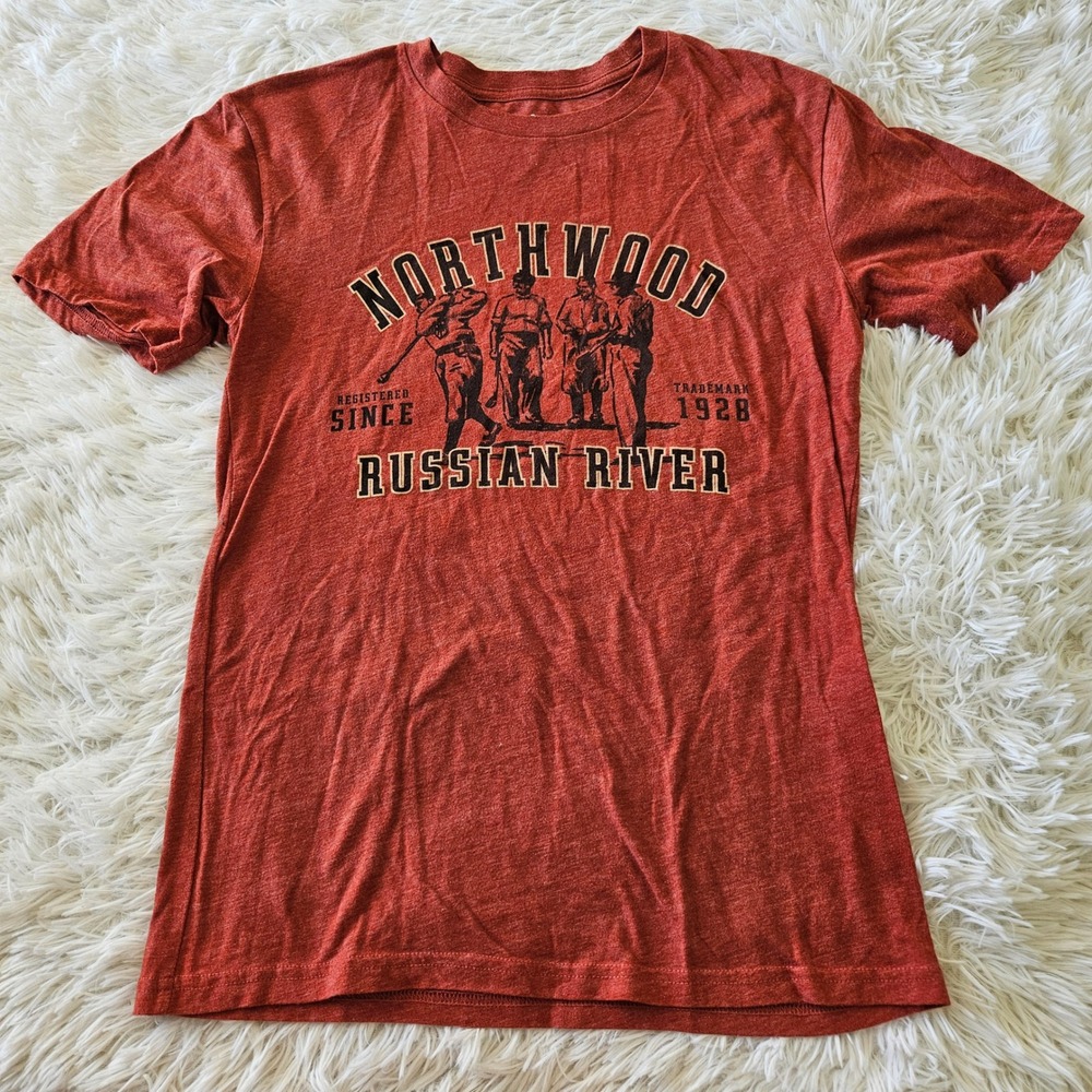 Blue 84 Northwood Russian River Golf T-Shirt‎ Sz S Red Heathered Vintage Style